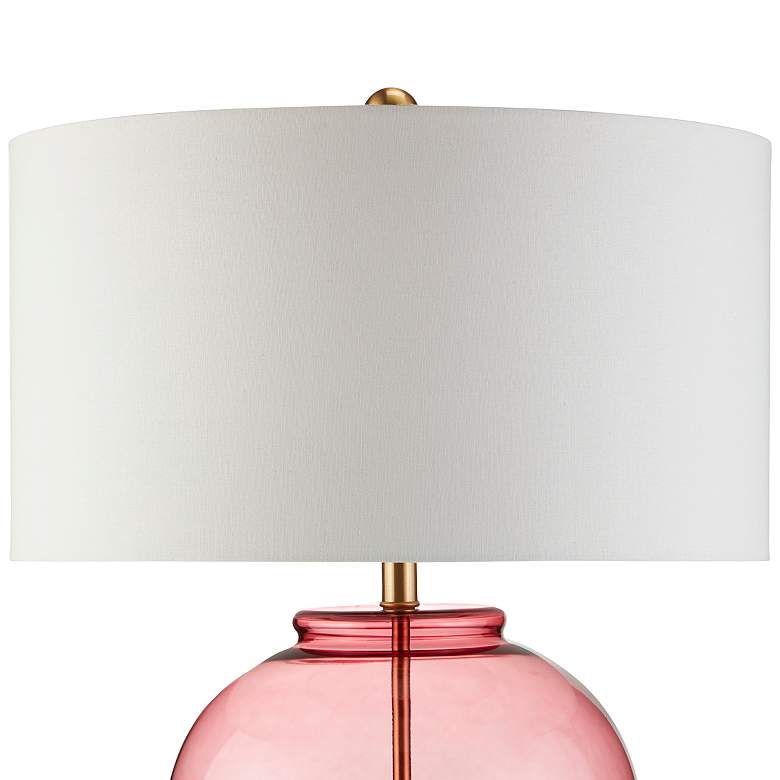 Image 3 Currey & Company Jocasta 27 3/4" Modern Clear Red Glass Table Lamp more views