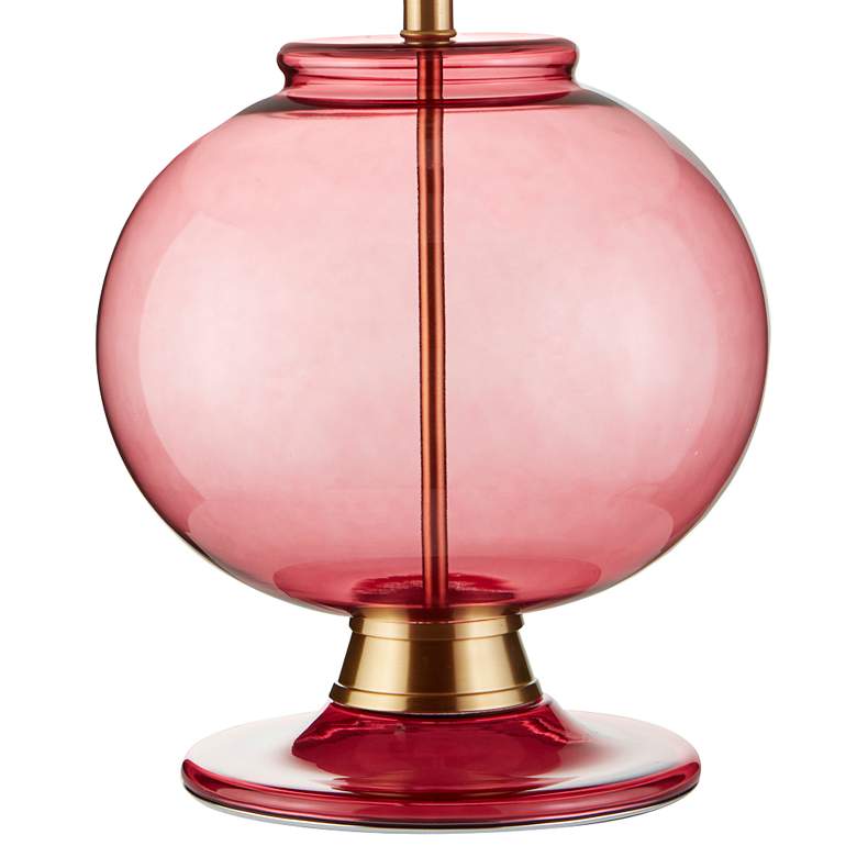 Image 4 Currey & Company Jocasta 27 3/4" Modern Clear Red Glass Table Lamp more views