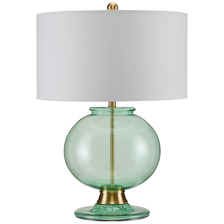 Image 2 Currey &amp; Company Jocasta Clear Emerald Glass Table Lamp