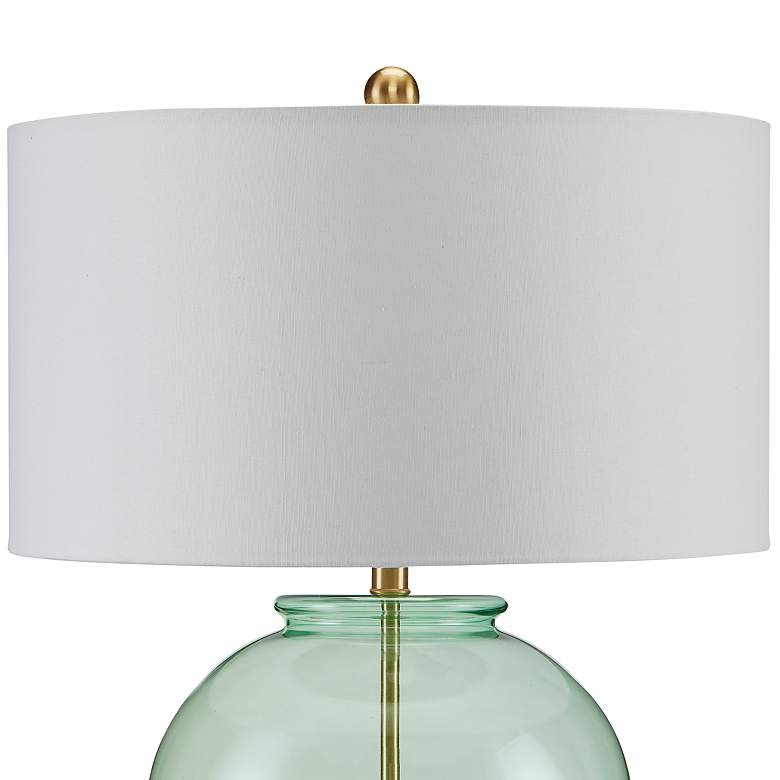Image 3 Currey &amp; Company Jocasta Clear Emerald Glass Table Lamp more views