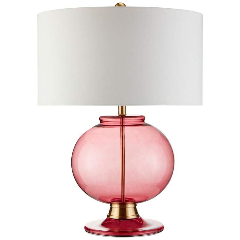 Image 2 Currey &amp; Company Jocasta Clear Red Glass Table Lamp
