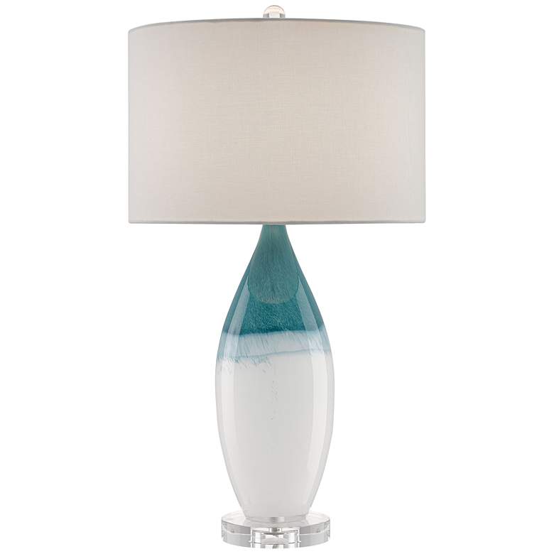 Image 1 Currey and Company Julien White Glass Table Lamp