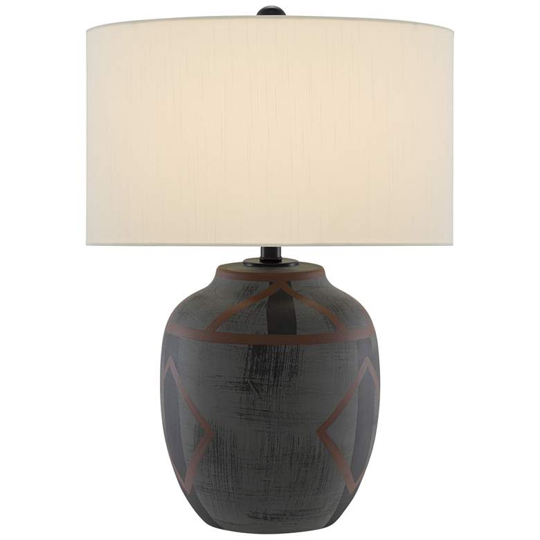 Image 2 Currey &amp; Company Juste Matte Black and Brown Table Lamp