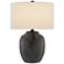 Currey & Company Juste Matte Black and Brown Table Lamp