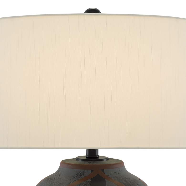 Image 3 Currey & Company Juste Matte Black and Brown Table Lamp more views