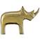 Currey and Company Kano Gold 11" Wide Rhino Figurine