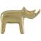 Currey and Company Kano Gold 7 1/2" Wide Rhino Figurine