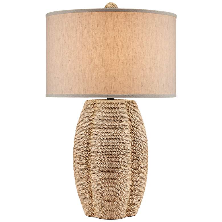 Image 1 Currey & Company Karnak Natural Abaca Rope Table Lamp