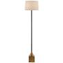 Currey and Company Keeler Antique Brass Metal Floor Lamp