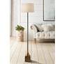 Currey and Company Keeler Antique Brass Metal Floor Lamp