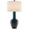 Currey and Company Kelsini Teal and Graphite Vase Table Lamp