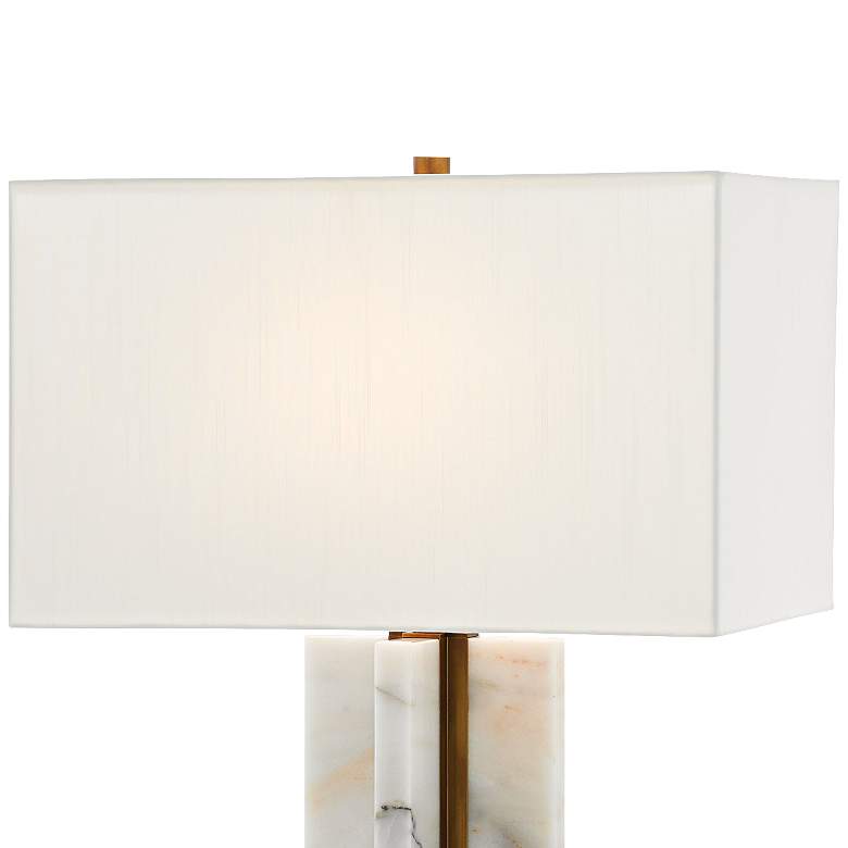 Image 3 Currey & Company Khalil 32 1/2" High Marble and Brass Table Lamp more views