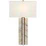 Currey &amp; Company Khalil Marble and Brass Table Lamp