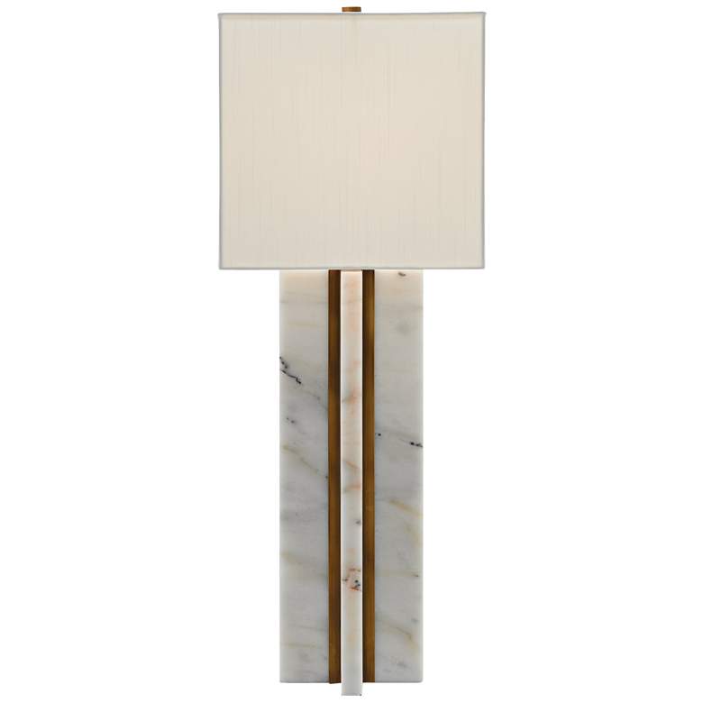 Image 5 Currey & Company Khalil Marble and Brass Table Lamp more views