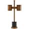 Currey and Company Kiseu Antique Brass and Black Table Lamp