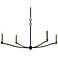 Currey & Company Knole 49"W French Black 4-Light Chandelier