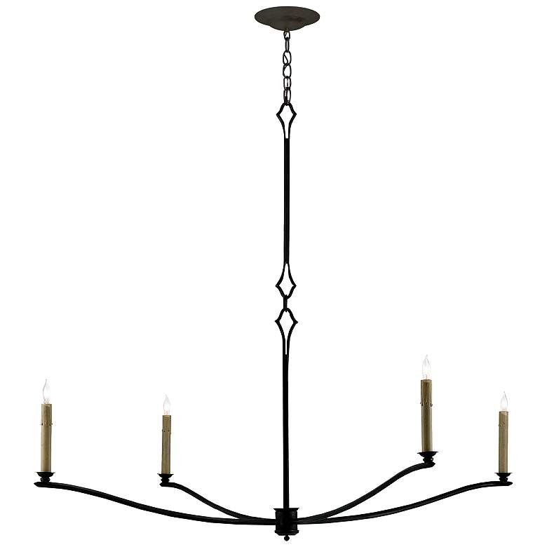 Image 3 Currey & Company Knole 49"W French Black 4-Light Chandelier more views