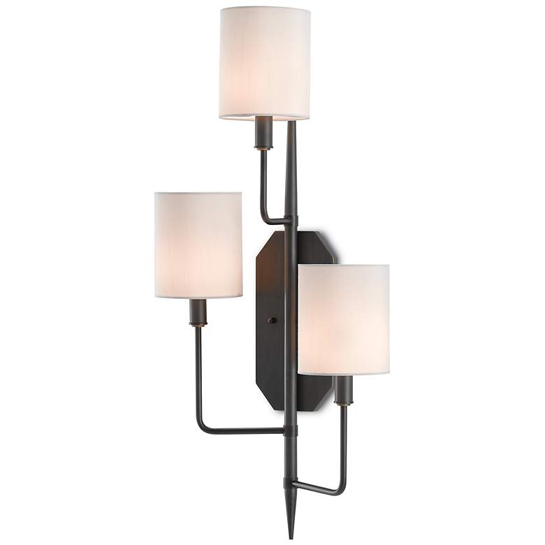Image 3 Currey & Company Knowsley Bronze 3-Light Wall Sconce, Left more views