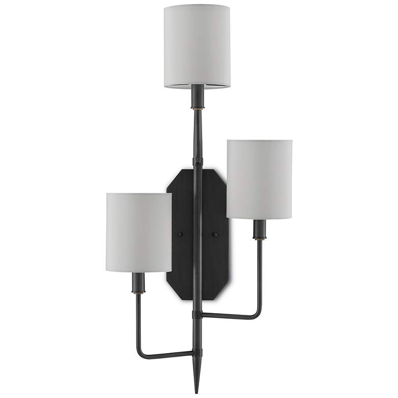 Image 2 Currey & Company Knowsley Bronze 3-Light Wall Sconce, Right more views