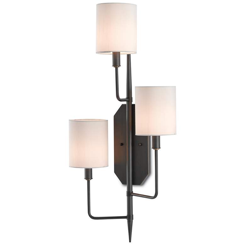 Image 3 Currey & Company Knowsley Bronze 3-Light Wall Sconce, Right more views