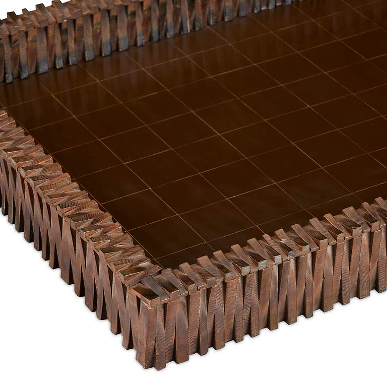 Image 2 Currey & Company Koa Brown Decorative Tray more views