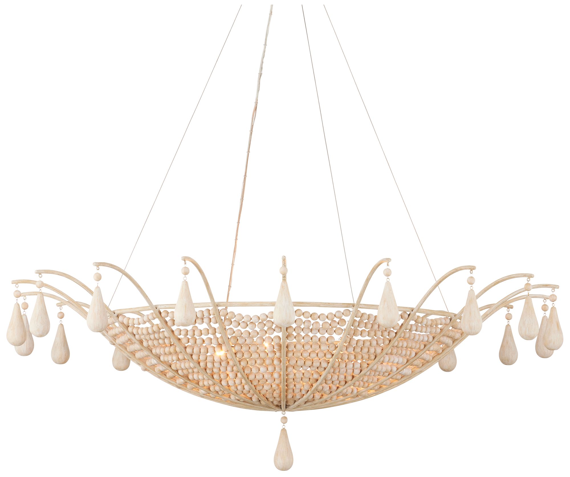 Image 3 Currey & Company Korg 42 1/4" Wide Sandstone Chandelier more views