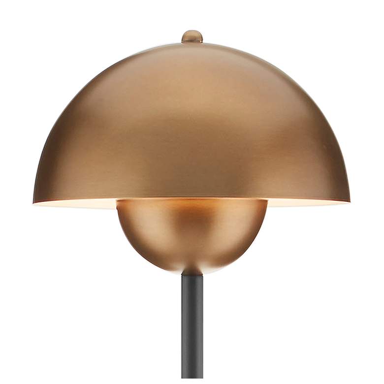 Image 3 Currey & Company La Rue 58" Brass Mushroom Dome Floor Lamp more views