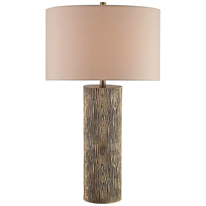 Image 1 Currey and Company Landseer Wood Grain Table Lamp