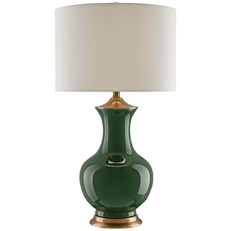 Image 2 Currey &amp; Company Lilou 31 1/2 inch High Green Ceramic Vase Table Lamp