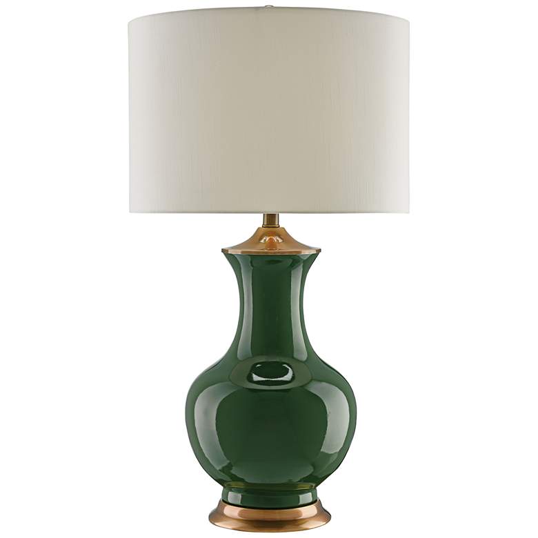 Image 2 Currey & Company Lilou 31 1/2" High Green Ceramic Vase Table Lamp