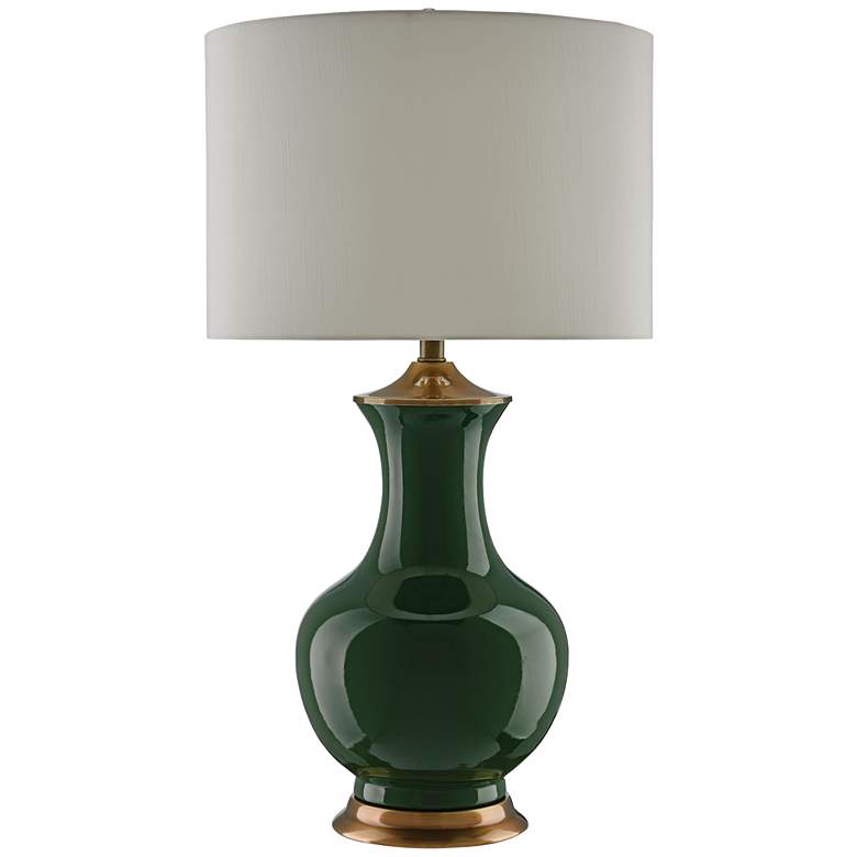 Image 3 Currey & Company Lilou 31 1/2" High Green Ceramic Vase Table Lamp more views
