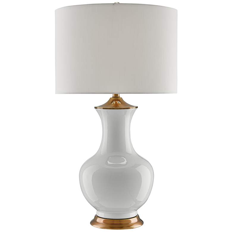 Image 2 Currey & Company Lilou 31 1/2" White Ceramic Vase Table Lamp
