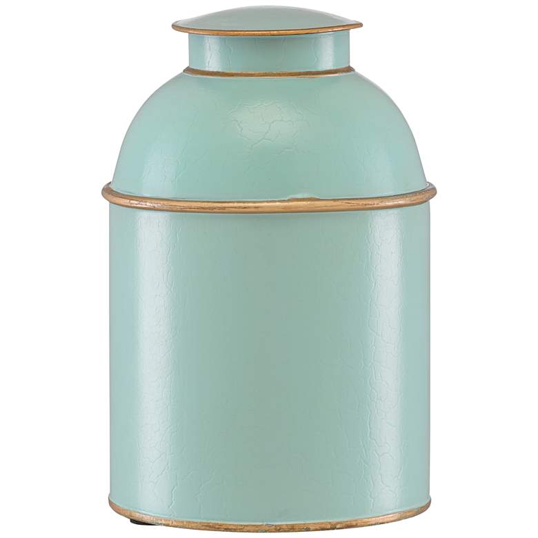 Image 1 Currey and Company London 11" High Blue Iron Tea Box