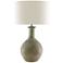 Currey & Company Loro 30 1/2" Moss Green Gold Ceramic Table Lamp