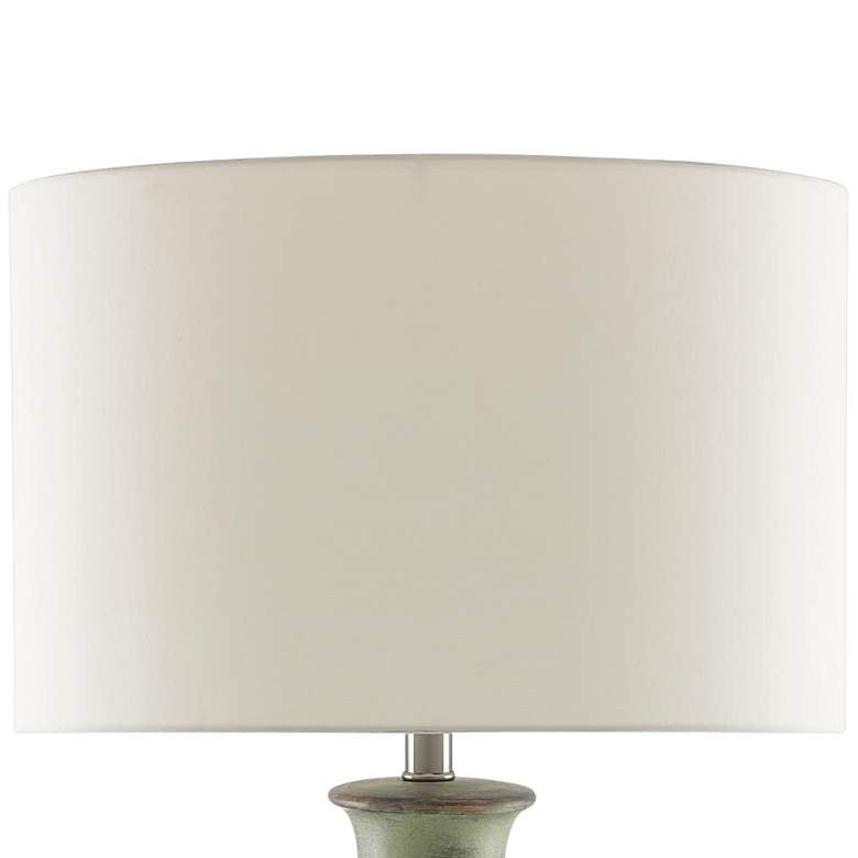 Image 3 Currey & Company Loro 30 1/2" Moss Green Gold Ceramic Table Lamp more views