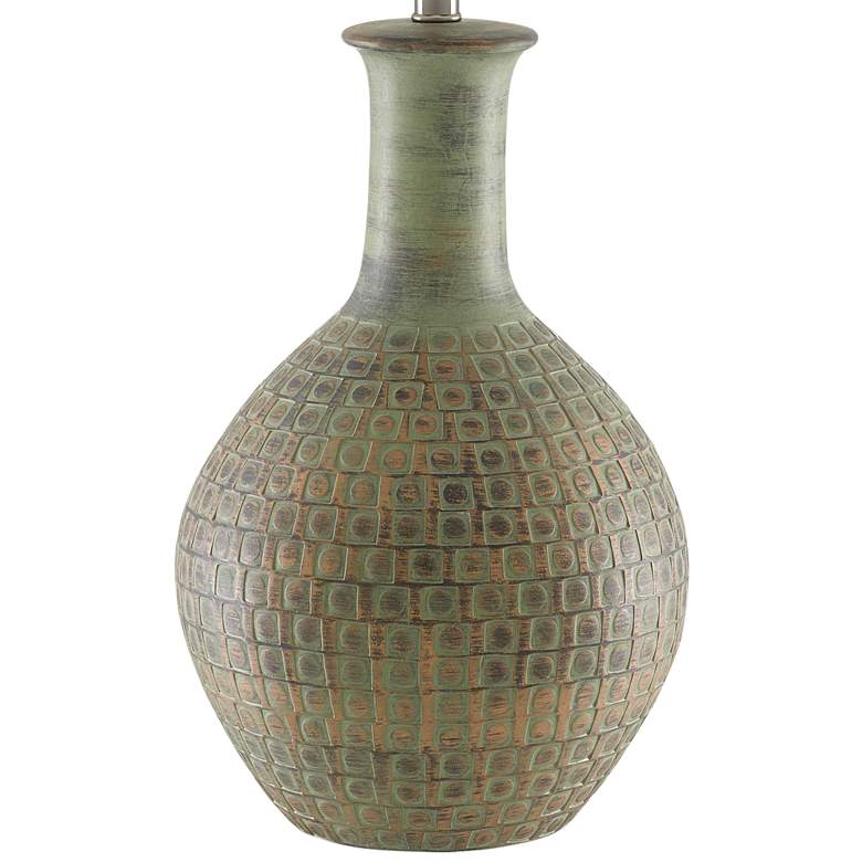 Image 4 Currey & Company Loro 30 1/2" Moss Green Gold Ceramic Table Lamp more views