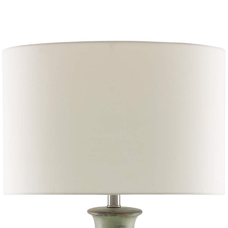Image 3 Currey & Company Loro Moss Green Gold Ceramic Table Lamp more views