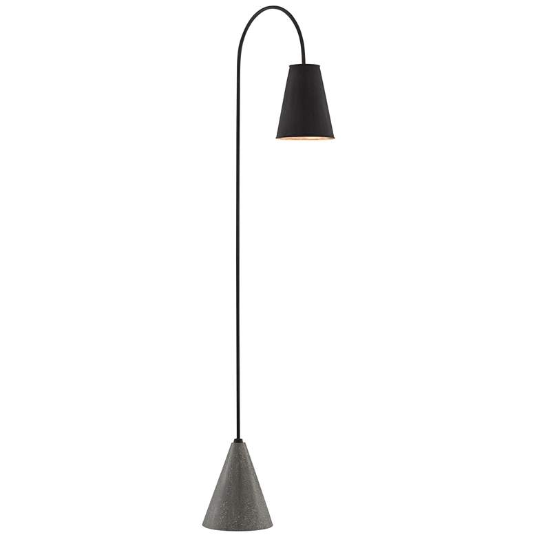 Image 3 Currey & Company Lotz 65" Metal and Concrete Modern Arc Floor Lamp