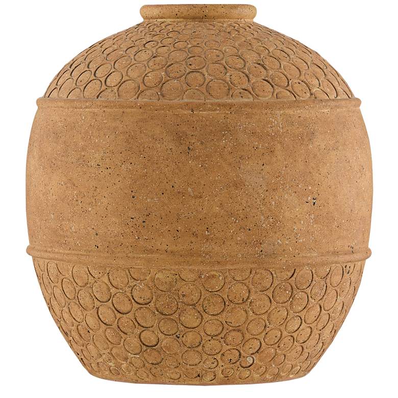 Currey and Company Lubao 12 3/4&quot;H Speckled Terracotta Vase
