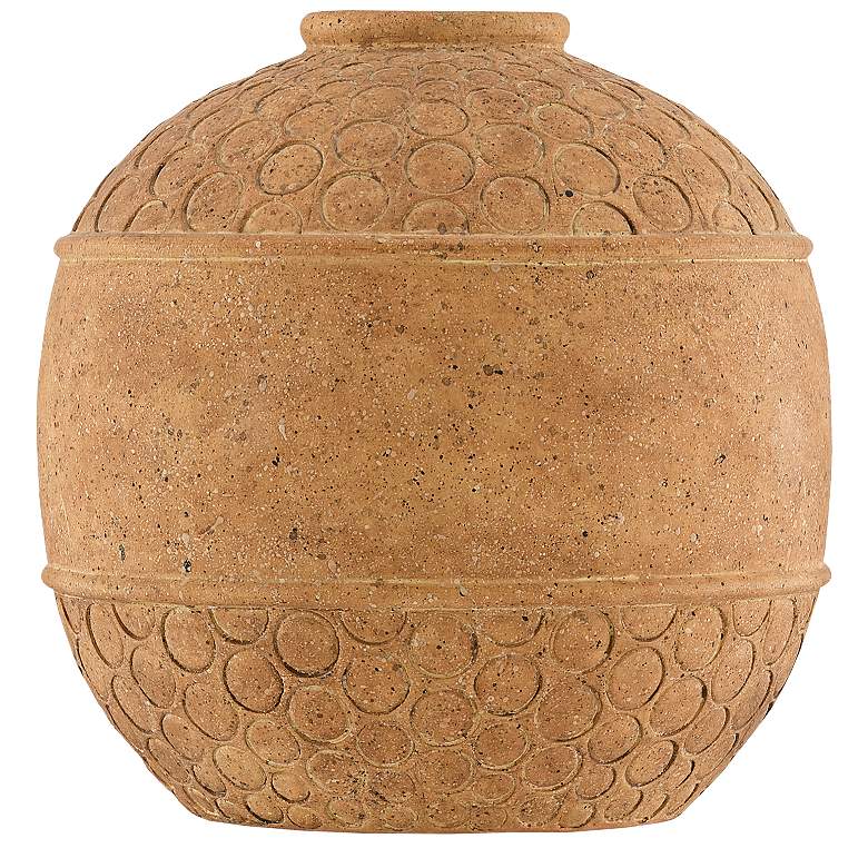 Currey and Company Lubao 9&quot; High Speckled Terracotta Vase