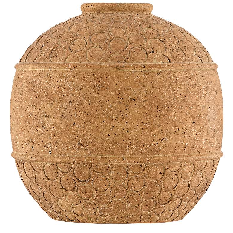 Image 1 Currey and Company Lubao 9" High Speckled Terracotta Vase