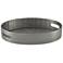 Currey and Company Luca Silver 14 1/2" Round Metal Tray