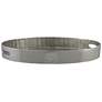 Currey &amp; Company Luca Silver 20 1/2" Round Metal Tray