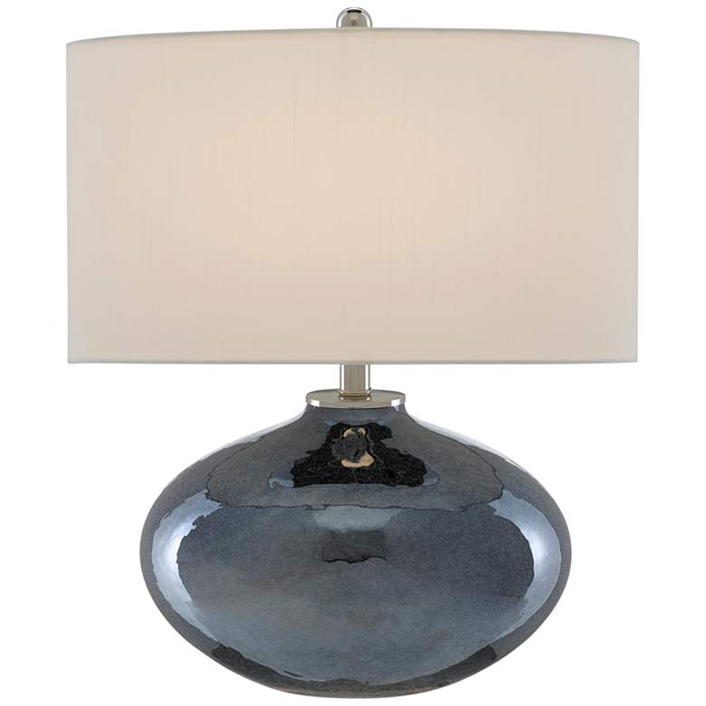 Image 2 Currey & Company Lucent 21 3/4" Blue Glass Accent Table Lamp