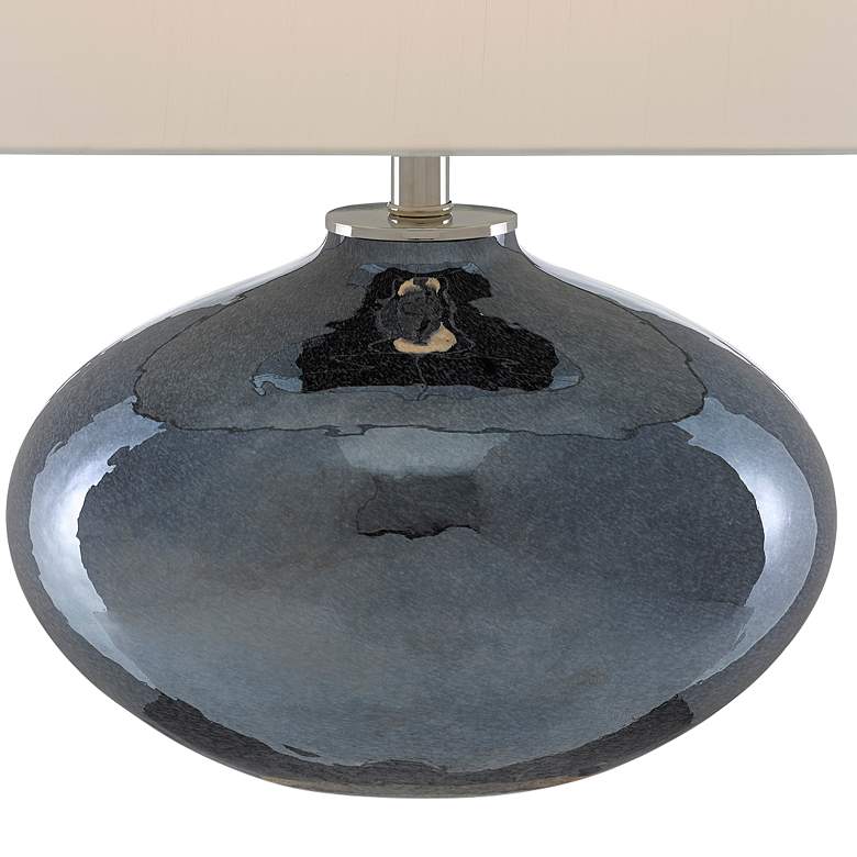 Image 4 Currey & Company Lucent 21 3/4" Blue Glass Accent Table Lamp more views