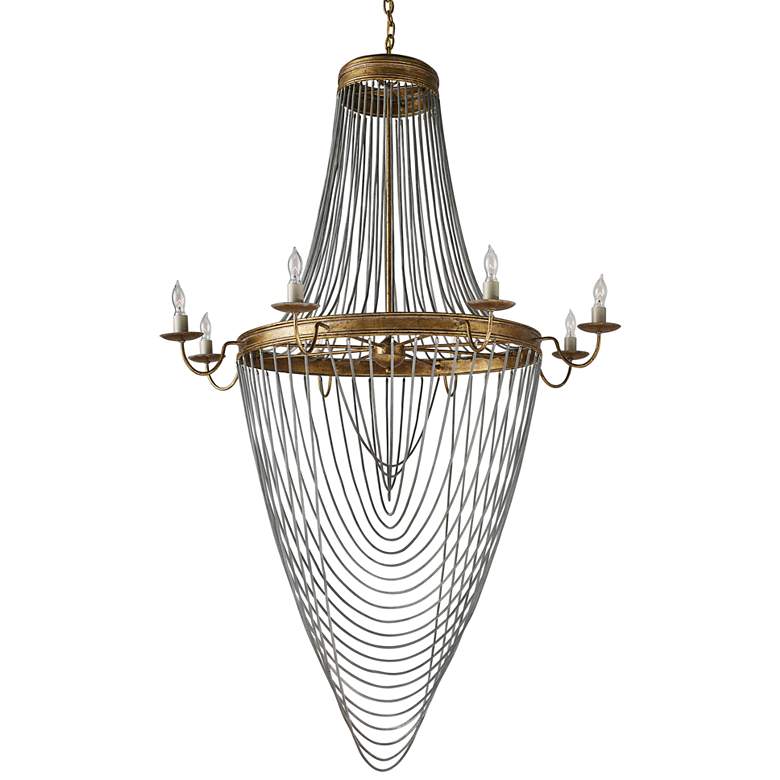 Image 3 Currey & Company Lucien 46" 8-Light French Gold Leaf Chandelier