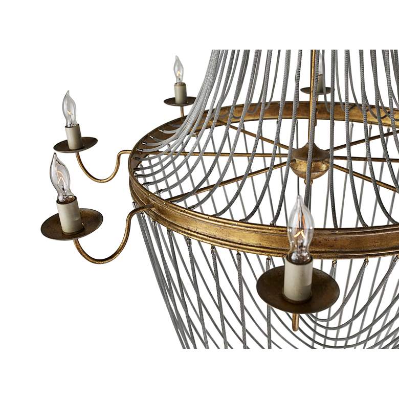 Image 6 Currey & Company Lucien 46" 8-Light French Gold Leaf Chandelier more views