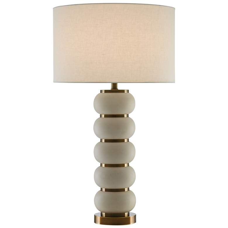 Image 2 Currey & Company Luko 32 1/2" White Mud Balls Ceramic Table Lamp