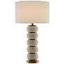 2_Currey & Company Luko 32 1/2" White Mud Balls Ceramic Table Lamp