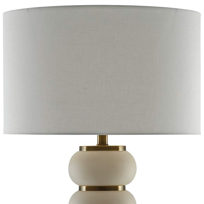 Image 3 Currey & Company Luko 32 1/2" White Mud Balls Ceramic Table Lamp more views